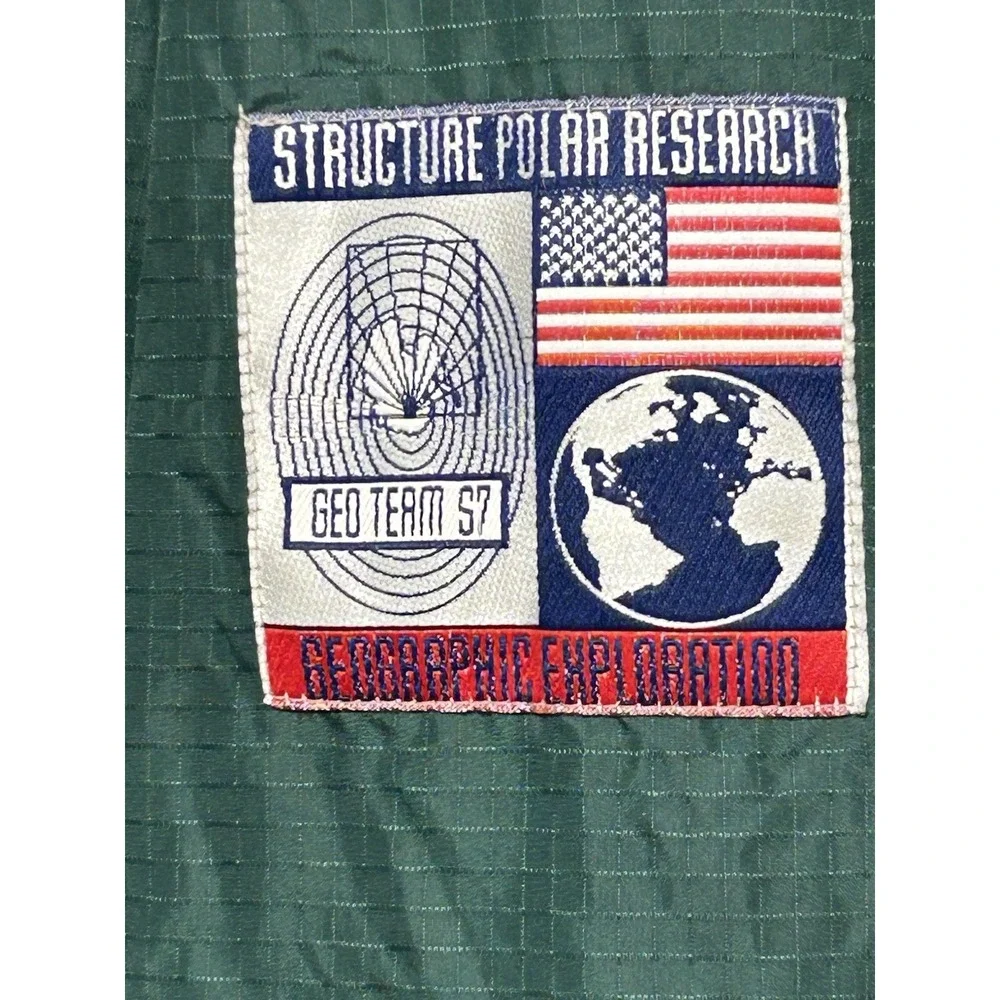 Vintage Structure Geo S97 Exploration 1/4 Zip Pullover Rip Stop Gorpcore‎ Sz XL